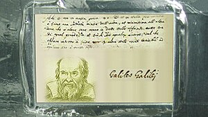 Galileo's plaque