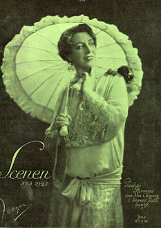 Pauline Brunius som Mrs. Cheyney i Hennes sista bedrift på Oscarsteatern (Scenen 1927).