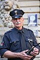 Image 8 Law enforcement in Germany Photo credit: Daniel Schwen A portrait of a senior police officer in Hamburg, wearing the new blue uniform in accordance with the policy of using the same colour for police uniforms and vehicles throughout the European Union. Law enforcement in Germany is divided into two groups: the federal police and the state police.