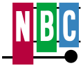 チャイムに使われたシロホンをイメージした旧ロゴマーク（1954–1959）