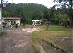 An alley in Porus, Jamaica