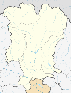 Mapa konturowa Mcchety-Mtianetii, na dole nieco na lewo znajduje się punkt z opisem „Dzalisi”