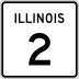 Illinois Route 2 marker