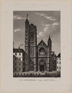 Église Saint-Paul (dessin du XIXe siècle)