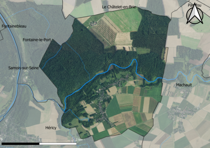 Carte orhophotogrammétrique de la commune.