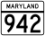 Maryland Route 942 marker