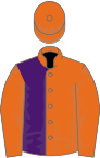 Orange and Purple (halved), Orange sleeves and cap