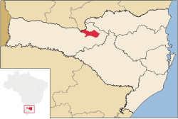 Localização de Caçador em Santa Catarina