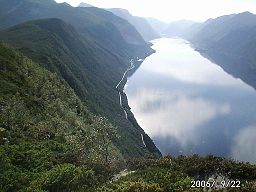 Dalsfjorden sedd från Kornbergsfjellet.