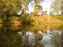 Река Дьома край село Бочкаревка, Република Башкортостан