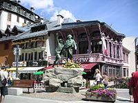 Chamonix' centrum.