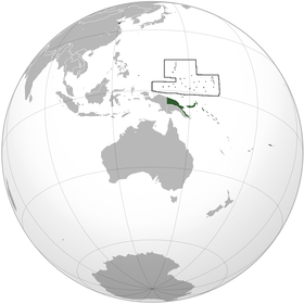 Localização de Nova Guiné Alemã