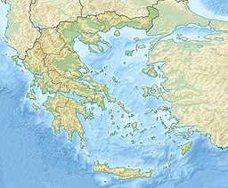 Location of lagoon in Greece