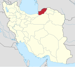 Location of Golestan Province in Iran