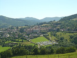 A view of Saint-Félicien from the route to the Col de Fontaille