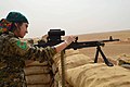 Kurd YPG harcos amerikai M240-essel