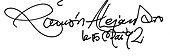 signature de Ramón Alejandro