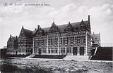 Stationsgebouw Brugge-Sint-Pieters van architect Oscar De Breuck, gebouwd 1906-1909, gesloopt 1957.