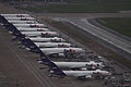 Aeronaves da FedEx no Aeroporto de Internacional de Memphis.