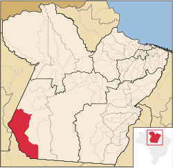 Localização de Jacareacanga no Pará