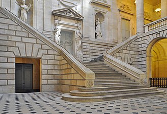 Neoclassical meander border of the railing from the stairway of the Grand Theater of Bordeaux, Bordeaux, France, by Victor Louis, 1777-1780