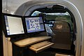 This type of enclosed simulator is fairly common in flight schools, and collegiate aviation programs.