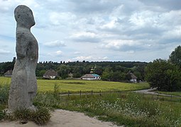 une statue des Coumans.