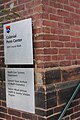 Sign outside the Colonial Penn Center, University of Pennsylvania.