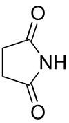 Structuurformule van succinimide