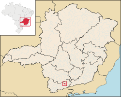 Localização de Soledade de Minas em Minas Gerais