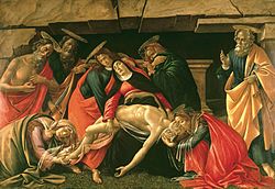 Lamentations sur le Christ mort de Sandro Botticelli pour l’église san Paolino de Florence entrée dans les collections de Maximilien Ier de Bavière en 1813.