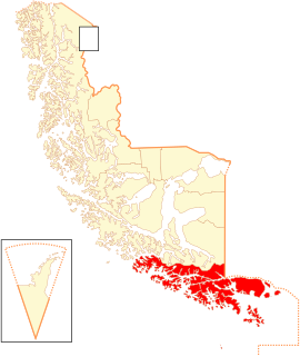 Lage der Kommune in der Magallanes Region