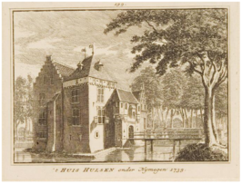 Het kasteel Hulsen in 1739.