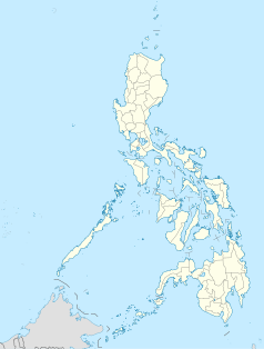 Mapa konturowa Filipin, blisko centrum u góry znajduje się punkt z opisem „Navotas”