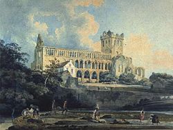 Jedburgh Abbey from the River Thomas Girtin (1775–1802)