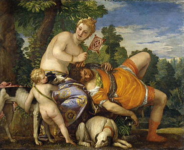 Venus and Adonis, by پائولو ورونزه