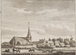 Groenlo, gravure van Bendorp naar een tekening van Jan Bulthuis