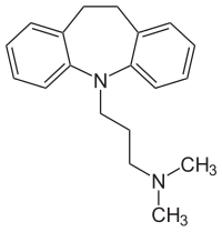 Strukturformel von Imipramin