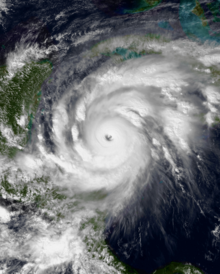 Hurricane Mitch at peak intensity to the northeast of Honduras