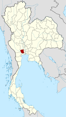 Map of Thailand highlighting Nakhon Pathom province