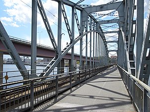 Gamla Lidingöbron, vy mot Stockholm, 2021