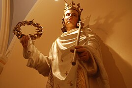 Statue de St-Louis dans l'église de Nances