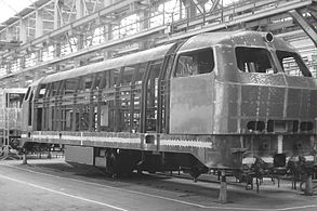 Rohbau einer 218 in Halle M3, ausgestellt am Tag der offenen Tür am 2. September 1978