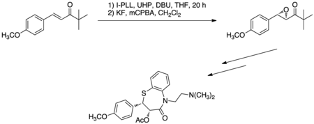 The Juliá–Colonna Epoxidation has been applied to the Total Synthesis of Diltiazem