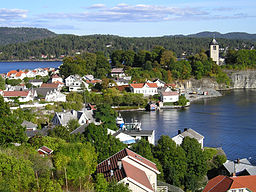 Brevik sett från bron Breviksbrua.