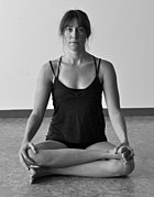 Square pose, the Yin variant of Svastikasana[38]