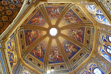 Dome frescoes at the Tempio Civico della Beata Vergine Incoronata