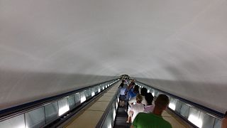 Escalators at Puhŭng Station