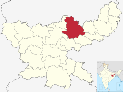 Location of Giridih district in Jharkhand