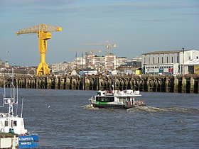 Navibus dans le secteur immédiat de la découverte du corps de la victime, dans la Loire à Nantes.